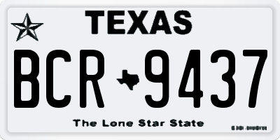 TX license plate BCR9437