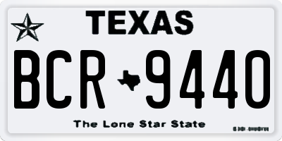 TX license plate BCR9440