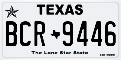 TX license plate BCR9446