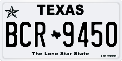 TX license plate BCR9450
