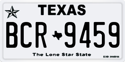 TX license plate BCR9459
