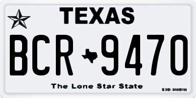 TX license plate BCR9470