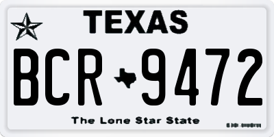 TX license plate BCR9472