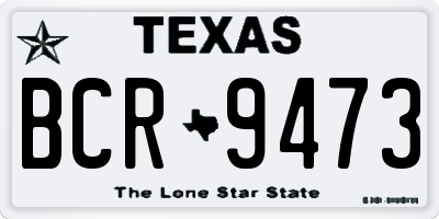 TX license plate BCR9473