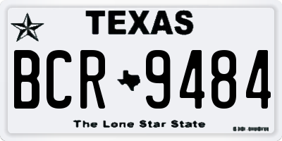 TX license plate BCR9484