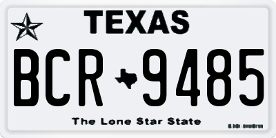 TX license plate BCR9485
