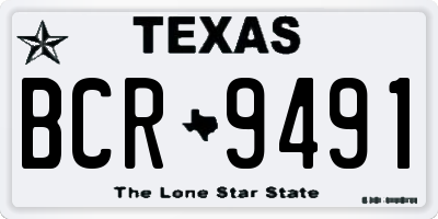 TX license plate BCR9491