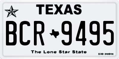 TX license plate BCR9495