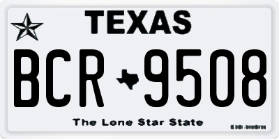 TX license plate BCR9508