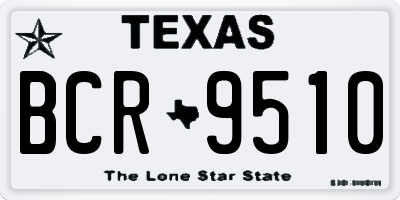 TX license plate BCR9510
