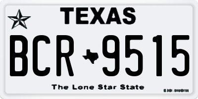 TX license plate BCR9515