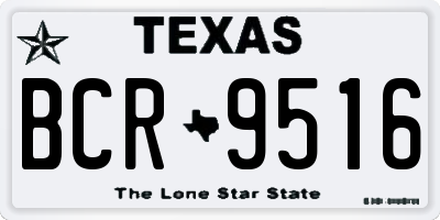 TX license plate BCR9516