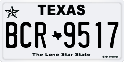 TX license plate BCR9517