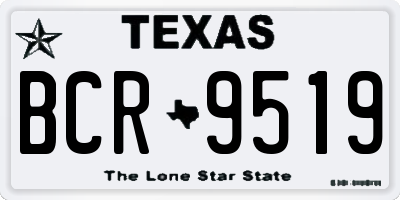 TX license plate BCR9519
