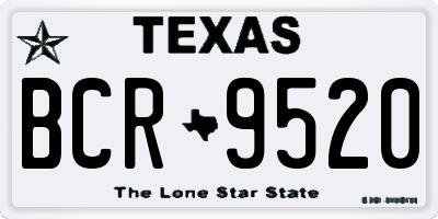 TX license plate BCR9520
