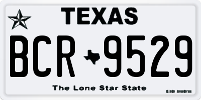 TX license plate BCR9529