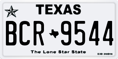 TX license plate BCR9544