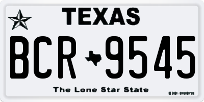 TX license plate BCR9545