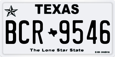 TX license plate BCR9546