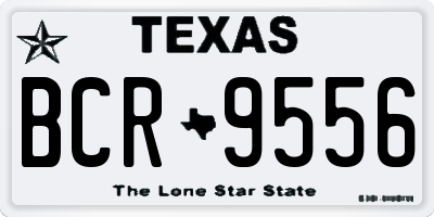 TX license plate BCR9556