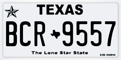 TX license plate BCR9557