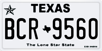 TX license plate BCR9560