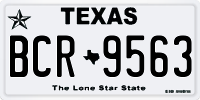 TX license plate BCR9563