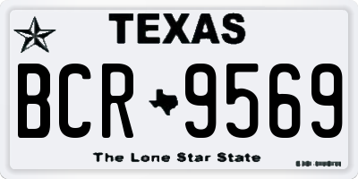 TX license plate BCR9569