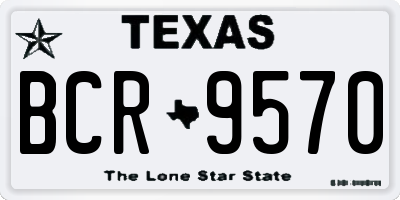 TX license plate BCR9570