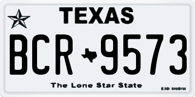 TX license plate BCR9573