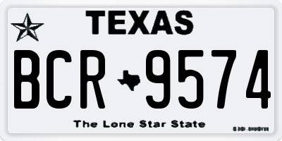 TX license plate BCR9574