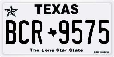 TX license plate BCR9575