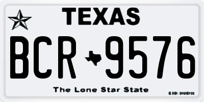 TX license plate BCR9576