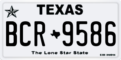 TX license plate BCR9586