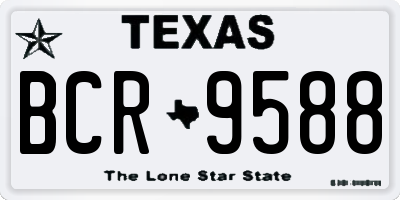 TX license plate BCR9588