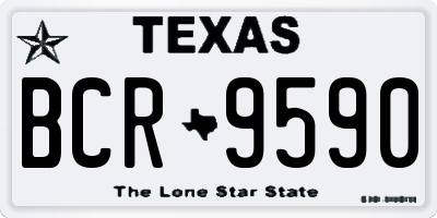 TX license plate BCR9590