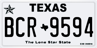 TX license plate BCR9594