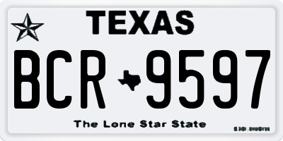 TX license plate BCR9597