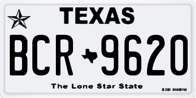 TX license plate BCR9620