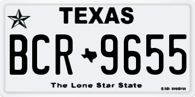 TX license plate BCR9655