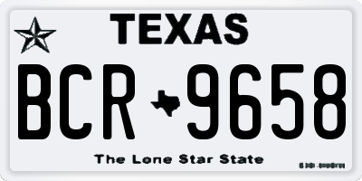 TX license plate BCR9658