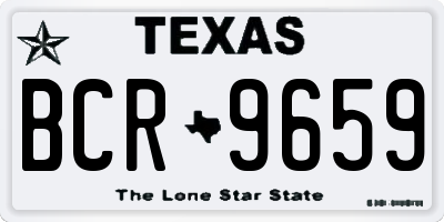 TX license plate BCR9659