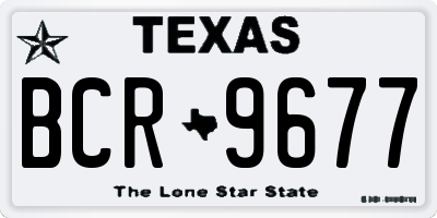 TX license plate BCR9677
