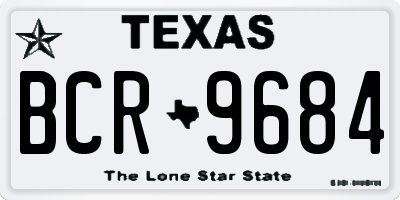 TX license plate BCR9684