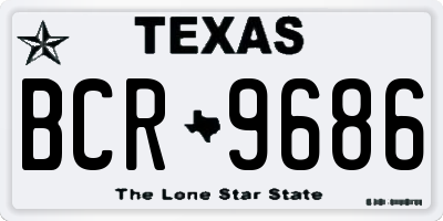 TX license plate BCR9686