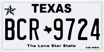 TX license plate BCR9724