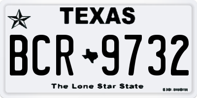 TX license plate BCR9732