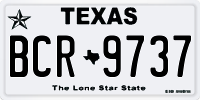 TX license plate BCR9737