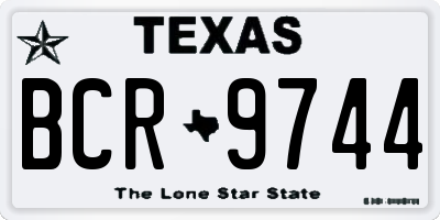 TX license plate BCR9744