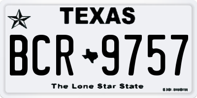 TX license plate BCR9757